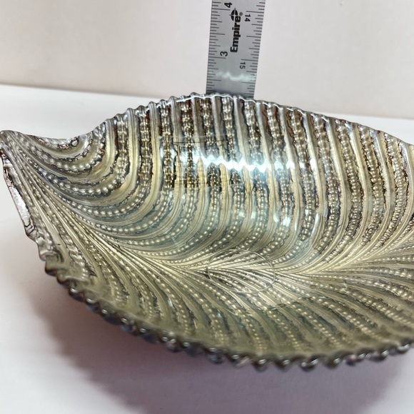 Signature Home Collections Silver, Brown Iridescent Shell Bowl Made In Turkey - Picture 13 of 16